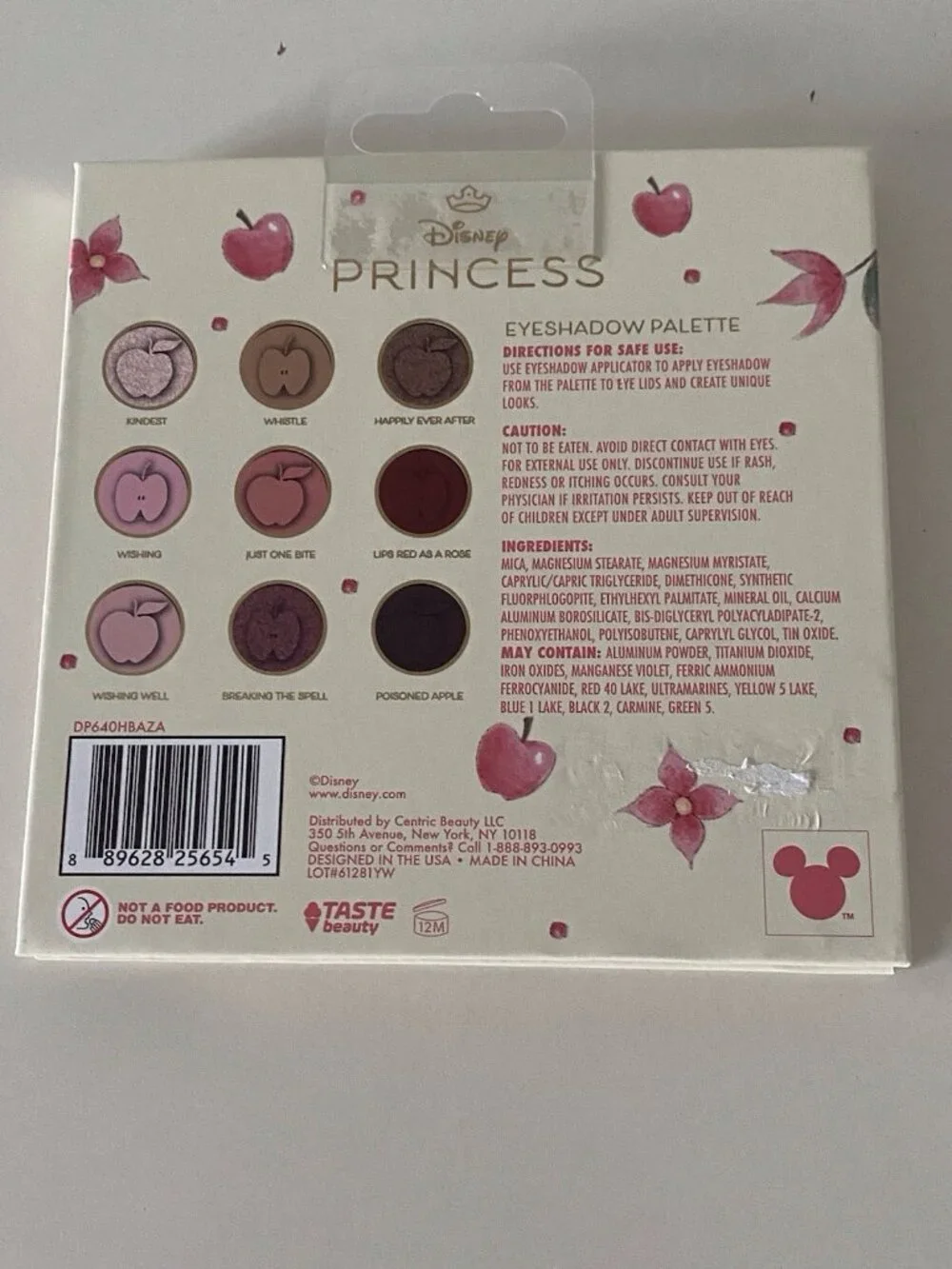 Taste Beauty Disney Snow White Eyeshadow Palette 9 Shades With Mirror NEW